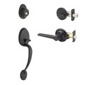 Copper Creek Colonial Handleset, Zane Lever Interior Trim, Black CZ2610XZL-BC